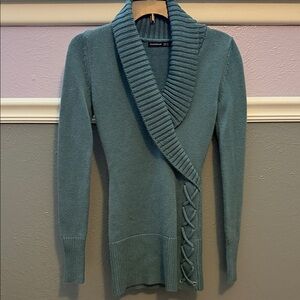 Amelie boutik Teal Cowl Neck Sweater